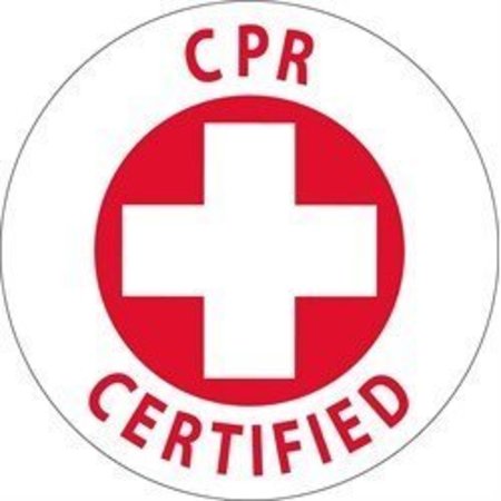 NMC HARD HAT LABEL CPR CERTIFIED,  HH22R